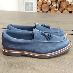 Peter Millar Men’s Navy Suede Crown Tassel Loafer Sz 8.5